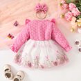 thumbnail image 4 of Toddler Girl Dresses Ruffle Long sleeves Tulle Dresses for Girls Spring Dresses for Girls Birthday Dress for Girls Newborn Clothes for Girls 12-18 Months, 4 of 6