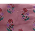 thumbnail image 4 of oneOone Georgette Viscose Fabric Leaves & Floral Block Print Sewing Fabric BTY 42 Inch Wide, 4 of 4