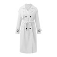 thumbnail image 4 of Kcodviy Manteau en Denim Décontracté Mi-Long pour Femme, Déchiré et Usé, à Manches Longues, Polyvalent, Trench-Coat, 4 of 5