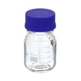 thumbnail image 1 of Unique Bargains 100mL Clear Reagent Media Graduated Glass Storage Bottle Blue Cap, 1 of 5