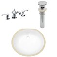 thumbnail image 1 of American Imaginations 18.25-in. W CSA Oval Bathroom Undermount Sink Set In White - Chrome Hardware - Overflow Drain Incl. AI-27075, 1 of 9