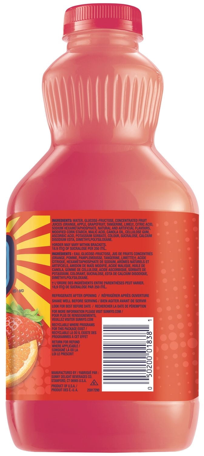 Sunny D Orange et Fraise 1.89L