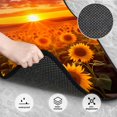 thumbnail image 3 of Kdxio Sunset Golden Sunflower Field Print Car Floor Mats Universal SUV Front Rear Floor Foot Mats 4-Piece Full Set with Non-Slip Rubber Backing Car Accessories for Most Cars, 3 of 7