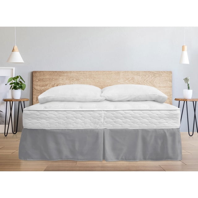 Safdie & Co. Bedskirt Woven Microfiber K Grey