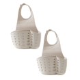 thumbnail image 1 of Oleegame 2PC Shower Soap Dish With Hook Kitchen Drainage Shelf Multifunctional Dishwashing Sponge Storage Rack Beige, 1 of 1