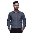 thumbnail image 1 of BESTMAN Chemise en Coton pour Hommes à Manches Longues Imprimée à Col Écarté Chemise Ajustée Formelle, 1 of 5