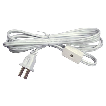 Atron Electro Industries 6 Inch White lamp cord with Switch