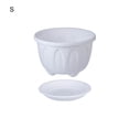 thumbnail image 2 of Flower Pot Nice-looking Fashion Lightweight Plastic Flower Vegetable Planters Pot with Tray for Home, 2 of 9