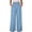 Light Blue, variant on Lovzfmll Women's Wide Leg Pants, Solid Color Denim-Look with Pockets, Casual Loose Ankle Length Pants Black, S