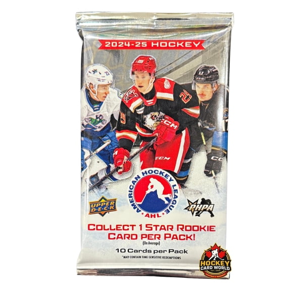 2024-25 Upper Deck AHL Scellé Hockey Passe-Temps Paquet Simple