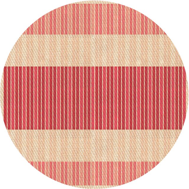 Ahgly Company Machine Washable Indoor Round Transitional Pastel Orange Area Rugs, 7' Round