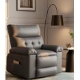 thumbnail image 1 of Garvee 27" Oversized Recliner Chairs with Heat and Massage, 360° Swivel, Gray, 1 of 9