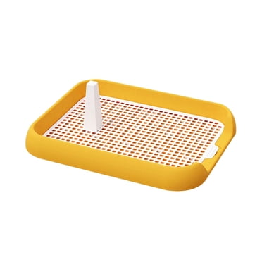 Yinanstore Dog Pee Pad Holder Dog Potty Tray, Puppy Pad Holders Pee Mesh Potty Tray, Reusable Washable Indoor Wee Training Pet Toilet Small Medium Dogs Yellow