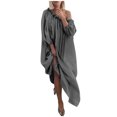 thumbnail image 2 of LSLJS Women Plus Size Daily Casual Open Shoulder Vintage Loose Boho Maxi Dress, 2 of 9