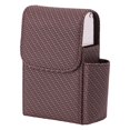 thumbnail image 1 of KLKCMS Leather Lighter Holder Hard Case 20 Capacity Cigar Storage Box Braided Braided Dark Brown, 1 of 7