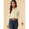 thumbnail image 3 of INSPIRE CHIC Veste Moto Courte en Faux Suède pour Femme à Col Rabattu, 3 of 6