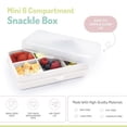 thumbnail image 4 of Melii Snackle Box Mini, 6-Compartment Snack Container - 24 oz total capacity - Cream, 4 of 6