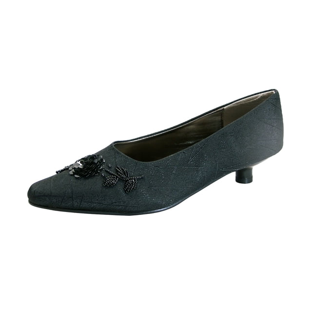 FLORAL Ayla Escarpins Habillés à Tige en Satin pour Femmes, Largeur Grand