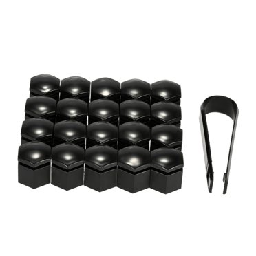 Amdohai 20Pcs 19MM Black Car Wheel Nut Cover Bolt Cap Replacement for Vauxhall Opel
