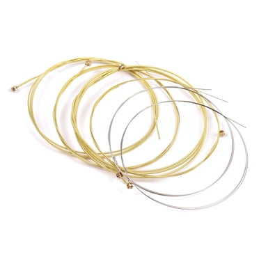 Yeacher 6 Pcs Cordes de Guitare Cordes de Guitare Acoustique Noyau en Acier Corde Enduite Antirouille pour Guitare à 6 Cordes