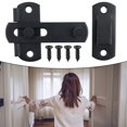 thumbnail image 4 of Matte Black Stainless Steel Gate Latches Flip Latch Safety Door Bolt Latch Lock, 4 of 9