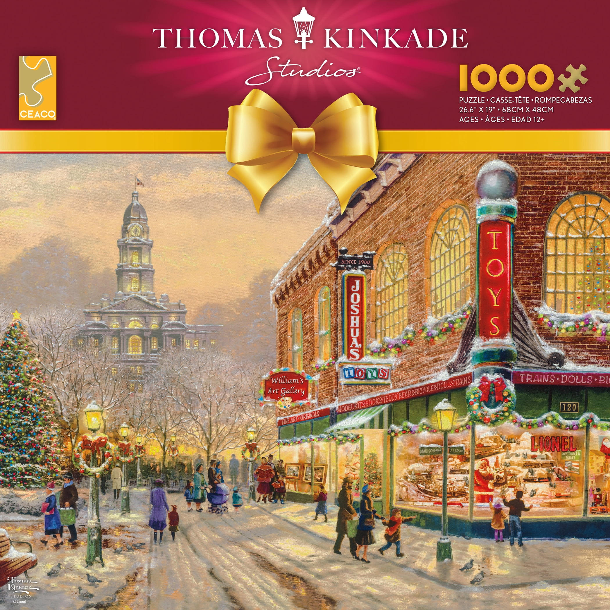 Ceaco Thomas Kinkade A Christmas Wish 1000-Piece Interlocking Jigsaw Puzzle for Adults Ages 14+