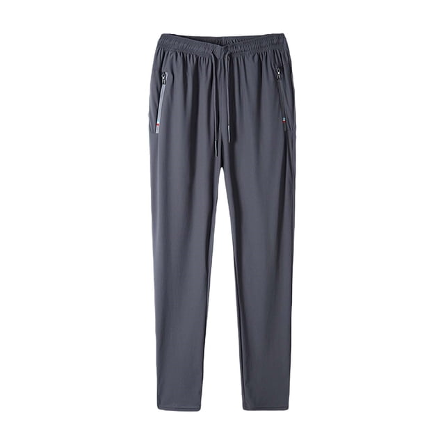Ediodpoh Pantalon de Jogging Léger pour Hommes et Femmes, Pantalon de Course et de Randonnée à Séchage Rapide, Pantalon d'Entraînement de Piste avec Poches à Glissière, Pantalon pour Hommes Gris m