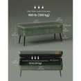 thumbnail image 4 of VASAGLE EKHO Collection - Banc Ottoman de Rangement, Banc d'Entrée de Chambre, 15 Gallons, Cuir Synthétique avec Surpiqûres, Style Mi-Siècle Moderne, Charnières de Sécurité, Charge 660 lb, Vert Forêt, 4 of 6