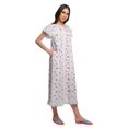 thumbnail image 3 of Moomaya Chemise de Nuit d'Allaitement à Col Rond Imprimée pour Femmes en Coton, 3 of 6