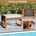 thumbnail image 2 of Gymax Set Of 2 PE Rattan Wicker Ottomans Outdoor Patio Footstools Multipurpose Furniture, 2 of 7