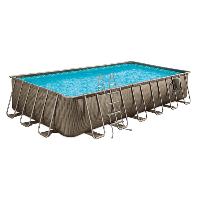Funsicle 24'x12'x52" Oasis Rectangle Outdoor Above Ground Swimming Pool