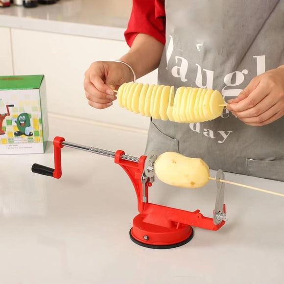Manual Tornado Potato Slicer,Spiral Potato Cutter,Twisted Potato Slicer Spiral Twister Cutter,Thicker Stainless Steel Vegetables Cutting Machine,Potato Tornado Spiral Slicer,Manual Twist Cutter