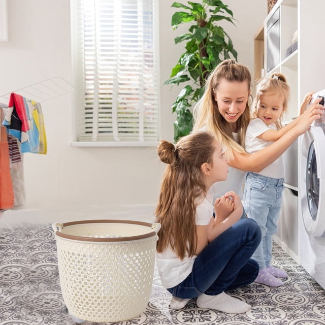 TIMIFIS Bathroom Laundry Basket Portable Dirty Clothes Basket Dirty Clothes Storage Basket Large Clothes Rack Laundry Basket Bathroom Hollow Dirty Clothes Basket Closet Organizer