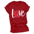 thumbnail image 1 of Birdeem Women Valentines Day Print T- Fashion Comfortable Female Blouses Tops, 1 of 1