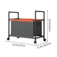 thumbnail image 3 of Black Rolling Storage Cart On Wheels With Handle Large Capacity Organizer For Shoes Clothes Toys Reusable Pouches Drawer Design Movable Tote For Home Office U-956 Black, 3 of 6