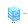 thumbnail image 3 of HCBY Plastic Mini Drawer Organizer, Removable Colorful Drawers for Beads, Jewelry, Pills, Small Parts Storage, Desktop Multilayer Sundries Case(Sky Blue 3 Tier,5.12"x3.54"x4.53"), 3 of 5
