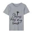 thumbnail image 4 of EGNMCR Shirts Easter Chemises pour Femmes Chemises Imprimé de Pâques pour Femmes Lettrage de Pâques Imprimé Col Rond Haut à Manches Courtes Haut/chemise à Manches Courtes Col Rond T - pour Femmes, 4 of 5