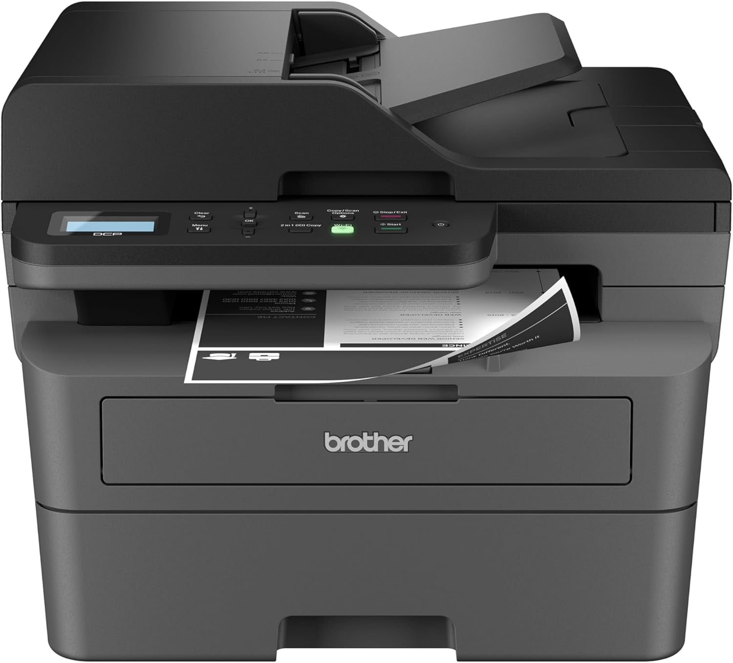 Brother DCP-L2640DW Imprimante Laser Multifonction Monochrome Prête pour les Affaires avec Impression, Copie et Numérisation, Impression Mobile, 700 Impressions Incluses et Abonnement à la Tonnere Disponible