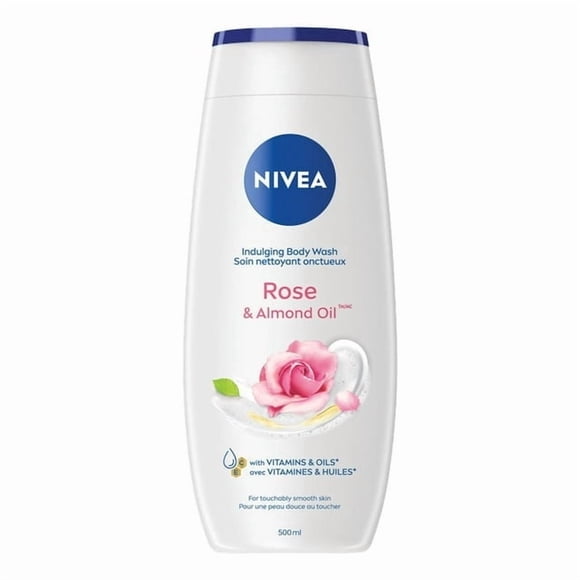 NIVEA Rose & Almond Oil Indulging Body Wash for Women with Almond Milk