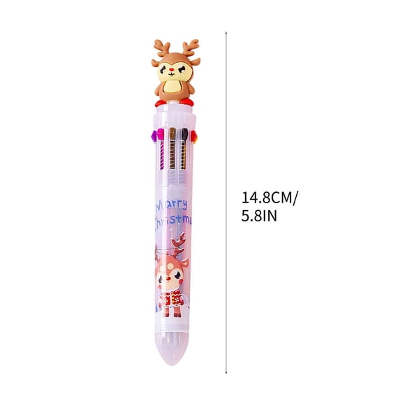 Ensemble de Stylos à Bille Multifonctions à Boutons-Poussoirs 10 Couleurs - Trousse de Marqueurs Polyvalente pour l'École, les Fêtes, la Prise de Notes au Bureau et les Tâches de Coloriage Créatives