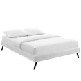 thumbnail image 1 of Pemberly Row Faux Leather Upholstered Queen Platform Bed in White, 1 of 5