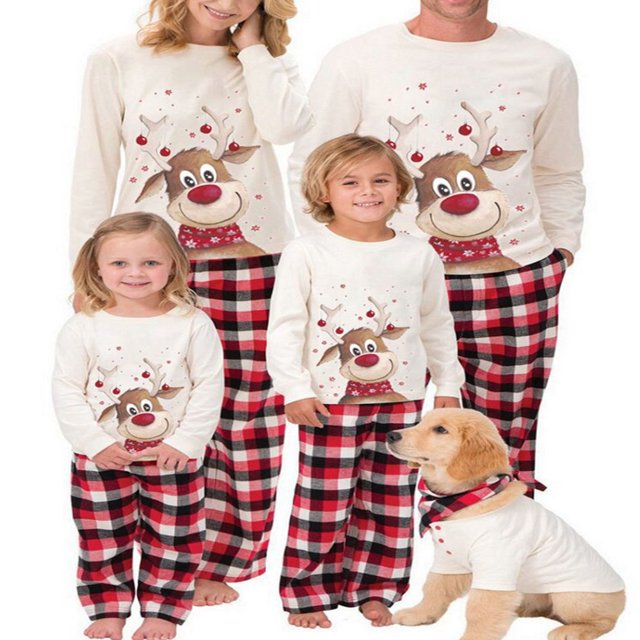 Pyjamas de Noël Assortis pour la Famille Ensembles de Pyjamas de Nuit pour Enfants-4t