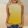 thumbnail image 2 of Plebaso Débardeurs pour Femmes 2025 Sans Manches Col Rond T-Shirts Décontractés Imprimé Dégradé Blouses d'Été, 2 of 4