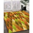 thumbnail image 3 of Ahgly Company Tapis de Zone Rond d'Intérieur Lavable à la Machine, Style Transitionnel, Jaune, 8 Pieds Rond, 3 of 7