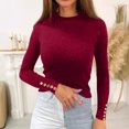 thumbnail image 2 of Pisexur Pull Col Roulé pour Femmes Couleur Unie Pulls Courts pour Femmes Tunique Pull Tricoté pour Femmes Décontracté Manches Longues Pulls d'Automne Pull Col Rond Hauts, 2 of 5