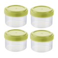 thumbnail image 1 of S SERENABLE 4Pcs Small Bottles Portable Food Storage Container Seasoning Bottles Round Green, 1 of 9