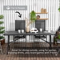 thumbnail image 4 of Outsunny Table à Manger d'Extérieur de 6 Pi pour 6, Table de Patio Pliante Pieds en Acier, 4 of 10