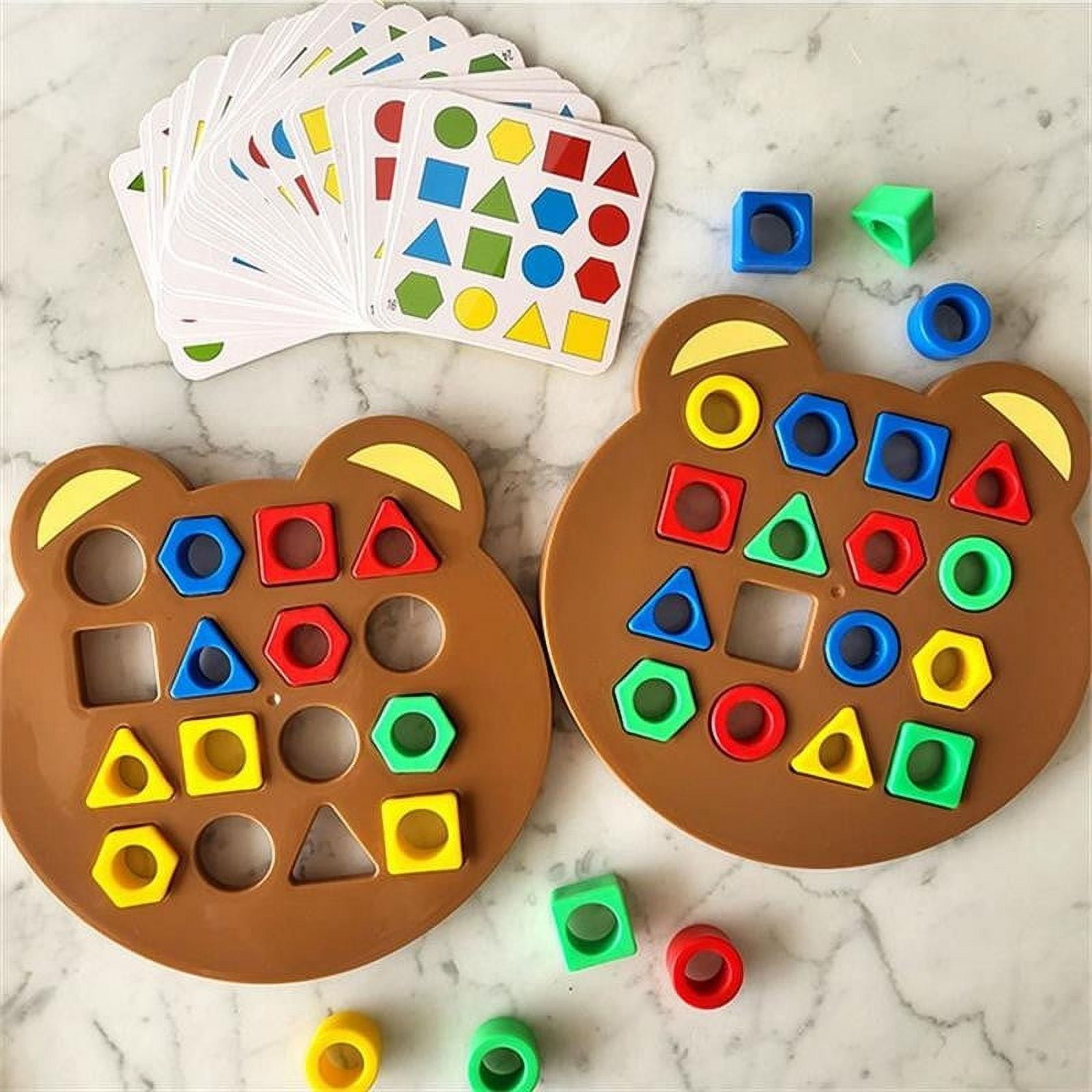 Puzzle Geometric Shape Matching, Educational Building Blocks, Parent-child Interaction, Board Game