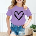thumbnail image 1 of Vêtements pour Filles Col Rond Imprimé T-Shirt Fille Tout-Petit Manches Courtes Vêtements d'Été pour Ados 3-4 Ans Vêtements pour Filles Mode Filles, 1 of 4