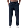thumbnail image 1 of Dagugfen Pantalon Homme Taille Élastique Jambe Fuselée Ajusté Été Léger Décontracté Course Athlétique, 1 of 5